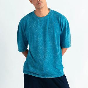 T-shirt d'été surdimensionné pour homme en coton épais, coupe ample, style streetwear, manches courtes, respirant, séchage rapide, logo personnalisé imprimé, décontracté - Product Image 6