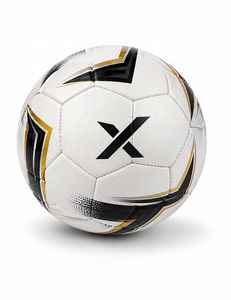 ลูกฟุตบอลเย็บมือแบบสั่งทำพิเศษ X |   สีขาว สีดำ สีทอง |   โลโก้ X |   ผู้ผลิต OEM ODM |   ดีไซน์ระดับพรีเมียม |   ทำด้วยความรัก - Product Image 1