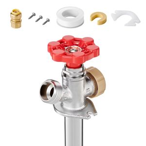 Rubinetto Esterno Antigelo Anti-Sifone da 12 Pollici con Connettore Push-to-Fit da 1/2 Pollici e Valvola Antiritorno da 3/4 Pollici per Giardini - Product Image 1