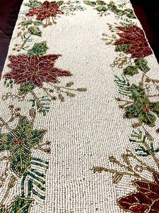 Chemin de table de luxe brodé Glamour, motif floral, en tissu fait main, forme irrégulière, écologique, épaisseur 5 mm, tapis décoratif pour - Product Image 4