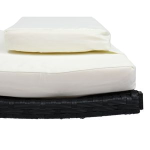 Set Letto Pieghevole e Sedia da Spiaggia a Tre Pezzi Nero YJ con Quattro Linee per Uso in Giardino, Spedizione Gratuita - Product Image 5
