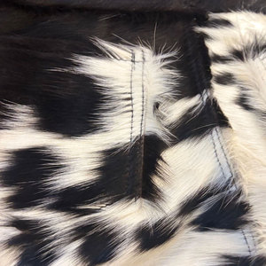 Shorts en cuir de vachette premium avec poils, style western ranch, streetwear de créateur, shorts en cuir véritable pour homme - Product Image 4