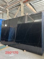 Dalles de marbre noir naturel de haute qualité Tuile de marbre Nero Marquina pour la décoration de comptoirs de sol