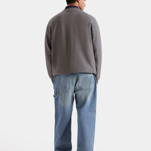 เสื้อพูลโอเวอร์ผ้าฟลีซหนานุ่มรุ่น "Core" สีแซนด์สโตน ทรงไหล่ตก ไม่มีเชือกผูก ดีไซน์เรียบหรู - Product Image 4