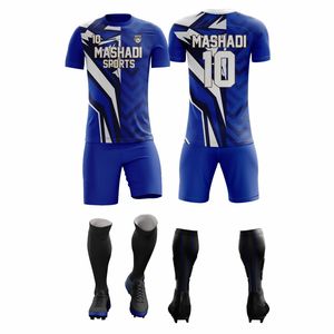 Uniformes de Fútbol Personalizados Sublimados con Nombre de Equipo y Letras, Conjuntos Deportivos Cortos con Impresión Frontal, Antibacterianos, de Secado Rápido, al por Mayor, Unisex para Adultos - Product Image 1