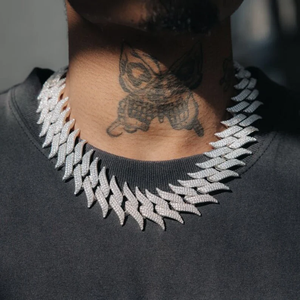 Fully Iced Out Moissanite Diamond Customized Vintage Alloy Fancy Link Chain Necklace Party IGI Certified for Men - Product Image 4
