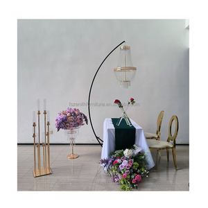 Decoración de <span class=keywords><strong>boda</strong></span>, colgador de <span class=keywords><strong>pastel</strong></span> de Metal de pie y acoplador, soporte de araña oscilante - Product Image 1