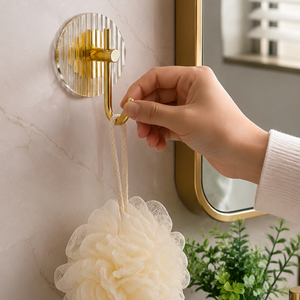 Factory Wholesale Custom Plastic Eco-Friendly Wall Mounted <b>Coat</b> Hook Luxury Gold Silver Self Adhesive Nail Free Single Hanging - Product Image 3