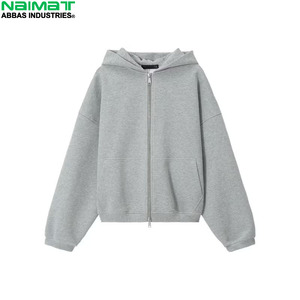 Chaqueta con capucha y cuello alto para hombre, con cremallera completa, resistente a la intemperie, capa exterior de punto grueso, forro polar, uniforme activo. - Product Image 1
