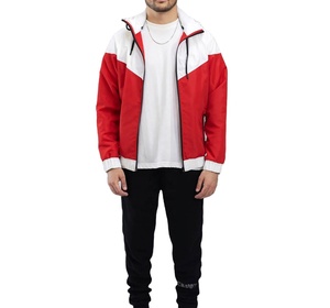 Vente en gros, coupe-vent léger en nylon, design personnalisé, veste d'extérieur coupe-vent patchwork pour hommes - Product Image 3