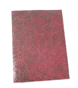 สมุดบันทึกปกหนังแพะ TC ดีไซน์ลายนูน ทำจากกระดาษฝ้ายรีไซเคิลทำมือ ปราศจากกรดและไม้  พร้อมปกหนังแท้ - Product Image 4