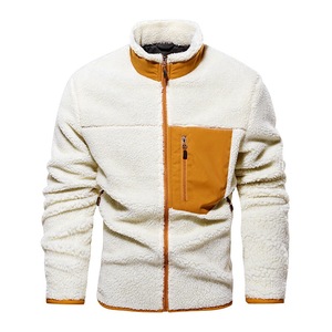 Manufacturer Wholesale High Quality Winter <b>Coat</b> Zip up Embroidery Logo Premium Custom Sherpa Fleece Jacket - Product Image 2