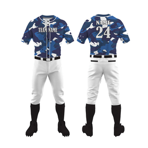 Uniforme de béisbol hecho a medida para equipos, conjunto de camiseta y pantalón de béisbol de tela suave y para deportes profesionales - Product Image 1