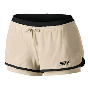 2026 Custom Print Women 2 in 1 Shorts Breathable Adjustable <b>Elastic</b> Waistband Quick Dry Casual Wholesale Price Women Shorts - Product Image 1
