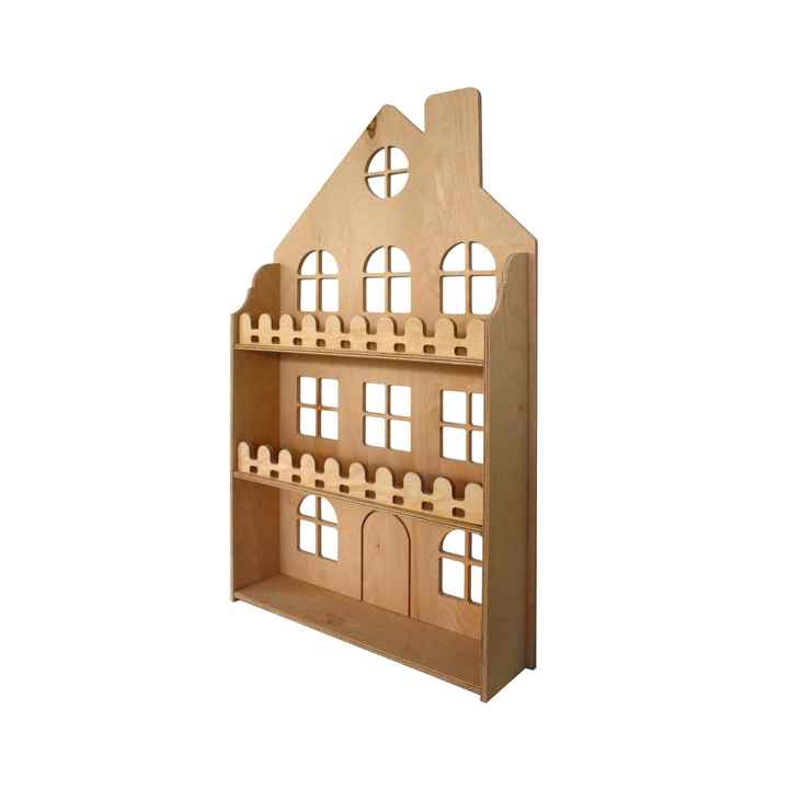Montessori Doll House Bookcase Shelf Children Baby Room