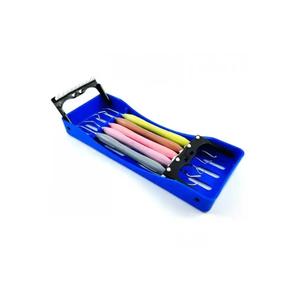 Kit d'instruments de restauration dentaire en composite, 5 pièces, style LM, entièrement autoclavable, en acier inoxydable et silicone - Product Image 1