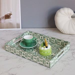 Luxury Handmade Eco-Friendly Bone Inlay Feng Shui Tray Elegant Decorative Design Premium Quality Home <b>Kitchen</b> Serving Hot - Product Image 1