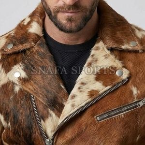 Chaqueta de Cuero Genuino para Mujer, Hecha con Piel de Vaca, Chaquetas de Cuero Vacuno 100% de Alta Calidad para Hombre - Product Image 6