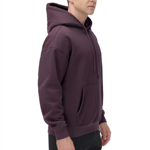 Men's 100% Cotton Regular Fit White Thermal Fleece <b>Hoodie</b> <b>Plain</b> Dyed Kangaroo Pocket Laced Neck Breathable Quick Dry Casual - Product Image 2