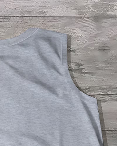 Men's Beach Style Two-Piece <b>Set</b> with Gradient Sleeveless Tank Top and Shorts <b>Knitted</b> Breathable Fabric for Summer Casual Wear - Product Image 5