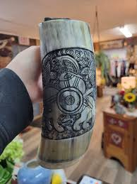 Taza de Cuerno de Buey Natural Personalizada de Alta Calidad, Taza Vikinga de Cuerno de Búfalo Real - Product Image 3