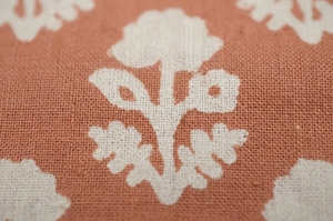 Tissu en coton léger imprimé à la main, écologique, motif floral pêche Sanganeri, textile indien de Jaipur, pour robes et sacs pour filles - Product Image 5