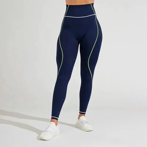 Conjuntos Deportivos de 2 Piezas para Mujer, Diseño a Rayas, Transpirables, Cintura Alta, Levanta Glúteos, para Gimnasio, Fitness, Yoga - Product Image 4