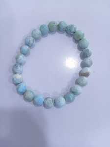 Ha Gems <b>Larimar</b> Beaded Ball Shape Bracelet Natural Gemstone Bohemia Classic Style Unisex Women's <b>Jewelry</b> Gift for Anniversary - Product Image 3