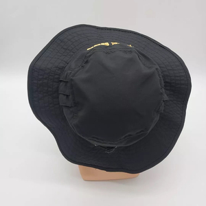Chapeau Bob Noir Brodé Unisexe Ajustable Style Décontracté Extérieur Printemps-Été - Product Image 5