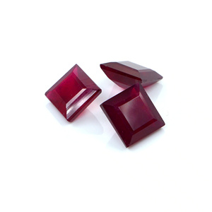 Rubis naturels de Bangkok, carrés calibrés de 9 mm, pierres précieuses de rubis naturelles facettées, prêtes à l'emploi pour la fabrication de bijoux - Product Image 5