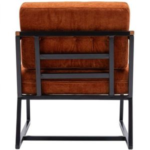 Fauteuil de salon moderne en métal avec coussin en velours, dossier solide et rembourrage en mousse pour usage intérieur - Product Image 5