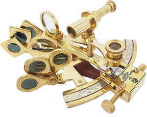 Sextant nautique en laiton brillant 4 "Antique Kelvin & Hughes London 1917 fait à la main avec boîte en bois article cadeau à collectionner - Product Image 4