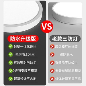 Lámpara de Techo LED Impermeable de 6000K con Alto CRI 80-90 y Construcción de PP para Cocina, Exteriores, Aleros y Pasillos - Product Image 3