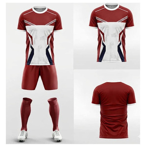 Camiseta de Fútbol Roja para Hombre, Manga Corta, Absorbente de Humedad, Estampado Sublimado, Uniforme de Fútbol, Corte Regular para Adultos, Uniformes de Fútbol Juveniles - Product Image 6