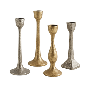 <b>Gold</b> Electroplated Metal Candle Holder Conical Taper Stand for Wedding Decor for Best Price - Product Image 4