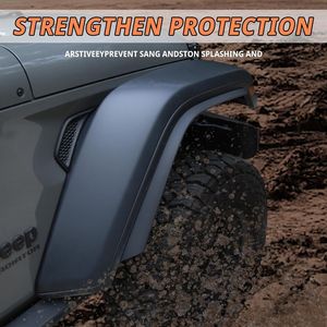 2020 2024 Jeep Wrangler Gladiator JT Mojave Rubicon Off-Road parafango Set anteriore posteriore compatibile 4 pz parafango alto - Product Image 3