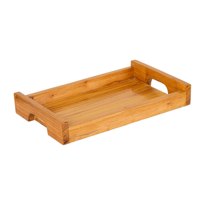 Bandeja de Servir de Madera Hecha a Mano con Bordes Elevados y Asas Laterales, Bandeja Rectangular para Desayuno y Comida para Mesa de Comedor, Cocina - Product Image 3