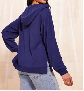 Sudadera Holgada Informal con Capucha y Manga Larga, Estilo Urbano, 100% Algodón, para Hombre y Mujer, Sudadera con Estampado Personalizado - Product Image 3