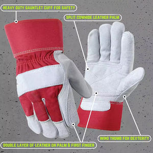 Gants de travail en cuir de vachette pleine fleur de qualité supérieure, résistants, avec protection des paumes et du pouce, pour une sécurité accrue - Product Image 4