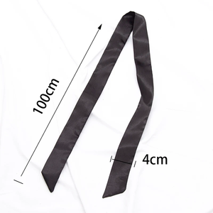 30 Colors Women Narrow Long Scarf 100x4cm Solid Color Chiffon Red Tie Black Bag Ribbon Headband Choker Streamer Lady <b>Accessories</b> - Product Image 2