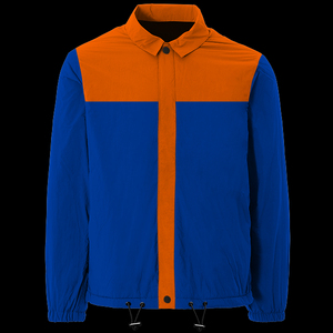Veste Chemise Coupe-Vent Décontractée pour Homme, Bicolore Violet et Blanc, Col Rabattu, Coupe Droite, en Polyester, pour l'Automne - Product Image 3