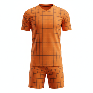 ชุดฟุตบอลหญิง/ชาย พร้อมกางเกงขาสั้น ชุดฝึกซ้อมพรีเมียมสองชิ้น ชุดกีฬาฟุตบอล แห้งเร็ว ชุดออกกำลังกาย รับผลิตตามแบบ OEM - Product Image 1