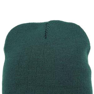 Bonnet en tricot vert unisexe, couleur unie, décontracté, chaud pour l'hiver, design à revers, 100% acrylique, taille adulte 56-58CM - Product Image 5