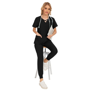Uniforme de Spa Personalizado para Mujer, Nuevo Modelo Elástico con Encaje Ajustable - Product Image 6