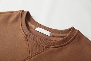 <b>Men's</b> Brown Knitted <b>Pullover</b> Regular Fit Solid Color Casual Sweater O-Neck Long Sleeve Sweatshirt - Product Image 4
