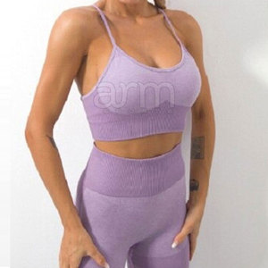 Conjunto de yoga sin costuras de alta calidad para mujer, 2 piezas, ropa deportiva para gimnasio, conjunto de yoga. - Product Image 5