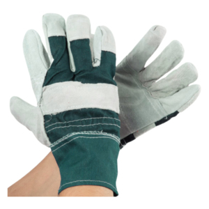 Gants de travail en cuir pleine main imperméables avec manchette renforcée, anti-choc et antidérapants, bleu et blanc, pour la protection extérieure hivernale - Product Image 4