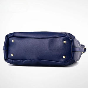 Bolso Tote de Cuero PU Azul para Mujer, Bolso de Hombro con Cierre de Cremallera, Gran Capacidad, Bolso Bandolera para Viajes Diarios - Product Image 2