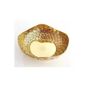 Kitchen Metal Dry Fruit Bowl Snack Serving Dish Decorative Tableware Home Gift - Product Image 1