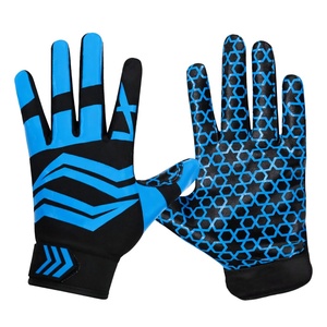 Guantes de Fútbol Americano de Primera Clase en Blanco y Negro para Hombre y Mujer, Diseño Antideslizante de Silicona, Hechos de Cuero de Alta Calidad - Product Image 4